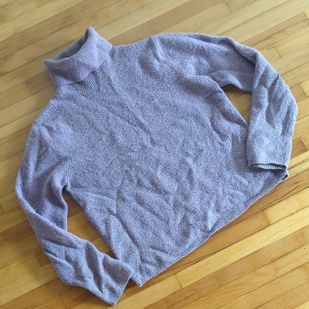 JEANNE PIERRE Purple Turtleneck Sweater